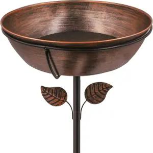 야외용 OUISJYER 3인치 딥 메탈 버드 배스 안정적인 업그레이드가 가능한 탈착식 13인치 다이아 볼 정원