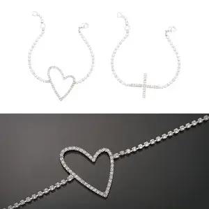 CRICRI 하트 크로스 스와로브스키 크리스탈 제작 팔찌 tkX8+6oYb