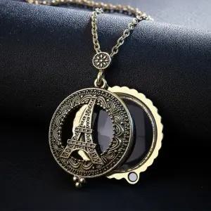 노인 돋보기 레트로 목걸이 겸용 노안용 앤틱 에펠탑