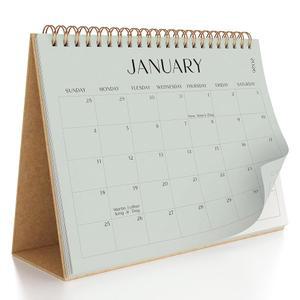 에스테틱 데스크 1월부터 26 정리가 플립 캘린더 2026년 2027 아름다운 용이한 운영 소형 2026 7월까지 2027년 27