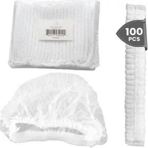 MJI 100피스 일회용 헤어넷 - 부직포 부팬트 캡 푸드 서비스 21