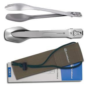 휴대용 및 4-in-1 캠핑 도구 세트: 집게 스테인리스 요리, 배낭 여행, 위한 스팍, 스푼, 포함된 멀티 도구(1팩) 여행 - 야외 가방이 피크닉을 스틸 가벼운 나이프,