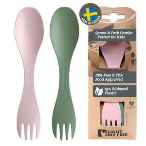 라이트 마이 파이어 스포크 리틀 컬러 가능한 2-in-1 하드 여행용 야외 도구 재사용 캠핑 도시락 플라스틱 BPA