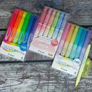 소프트컬러형광펜 파이롯트 프릭션 지워지는 형광펜 6색세트