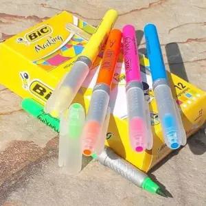 하이라이터형광펜 빅 브러쉬/붓타입 형광펜 하이라이터 Grip FLEX 1다스