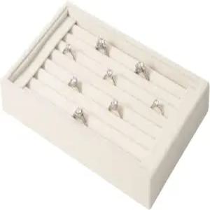 팡킵 링 홀더 디스플레이 트레이 주얼리 정리함 반지 귀걸이 쇼 판매용 스탠드 (베이지)