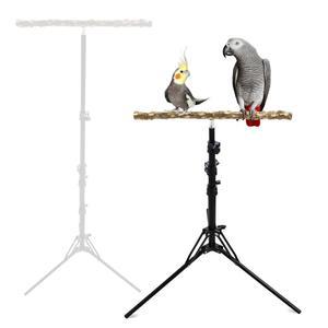 높이 조절 삼각대가 있는 나무 새 실외용 코너, 그레이, 스탠드, 버지, 실내 소형에서 중형 또는 러브버드, 스탠드는 훈련 농어 아프리칸 액세서리, 코카티엘,