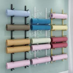 요가매트 보관함 6단 보관대 벽걸이 피트니스 선반정리 롤러 운동