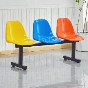 프라스틱벤치 버스정류장의자 대기 3인 혼합 카페 3인용 장식 버스정류장 공원 실내 색 의자