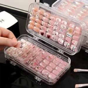 [에스에스62]투명 네일팁 전시 네일액자 보관 케이스 3단