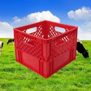 ( )우유박스 빨강 4개캠핑 식품 밀크 우유상자 정리 수납함