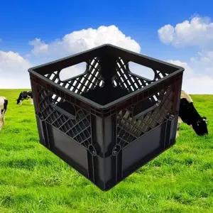 ( )우유박스 검정 4개플라스틱 우유상자 밀크 pp 편의점 마트 바구니 캠핑박스 식품 수납함 정리