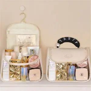 [지앤지] 정리 끝판왕 투명 포켓 빅 코스메틱 파우치 화장품 파우치 여행용 파우치 메이크업파우치