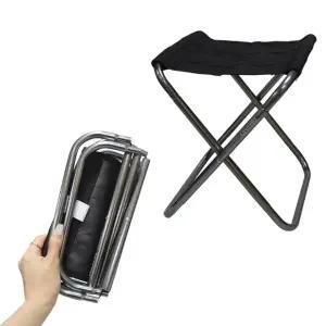 ( )당일 휴대용 등산 낚시 캠핑 액트 폴딩 접이식 초경량 의자 체어 260g 블랙