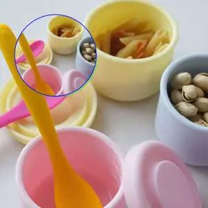 쌍문상회 실리콘밀폐용기 말랑말랑 안전한 베베 이유식 4color