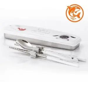 ( )어린이 캠핑 수저 정리함 다목적 스텐 기내용 수납 케이스