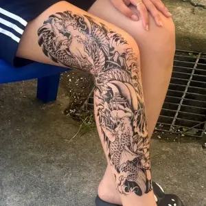 [에스에스62]쌍룡도 이레즈미 붙이는문신 문신스티커