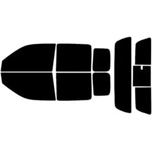 2004-2012 쉐보레 콜로라도와 호환되는 비닐 윈도우 틴트 키트 - 블랙 5 싱글 플레이 노 버블 필름 직접