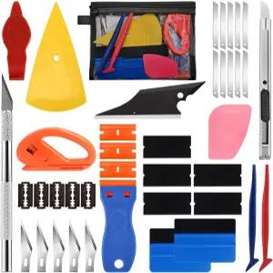 지우룬 36 PCS 자동차 창문 틴트 키트 비닐 랩 도구 차량 유리 보호 필름 설치