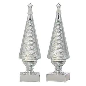 LED 크리스마스 트리 워터글로브 2개 실버