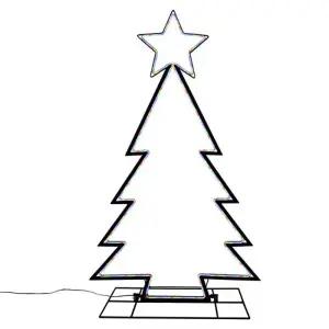 LED 색이 변하는 블랙 메탈 트리 106cm