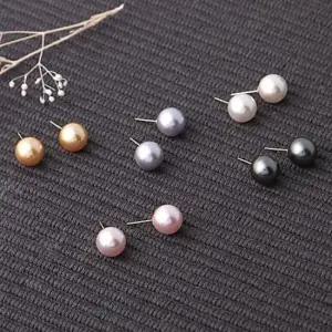 진주주얼리 GOLD 컬러 진주 금 귀걸이 14K 8mm