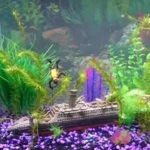 어항장식 수족관 장식 난파선 배 꾸미기 해양 인테리어 소품