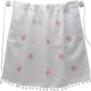 뒷좌석용 옴비즈니 카 사이드 윈도우 선쉐이드 커튼(핑크 보우티) 25.5인치*17인치