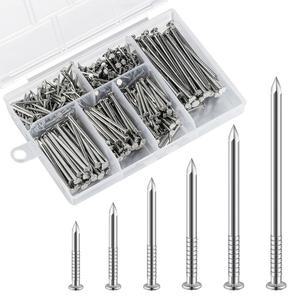웬실론 430pcs 스테인리스 스틸 304 네일 키트, 걸이 벽 다우엘 롱 키트