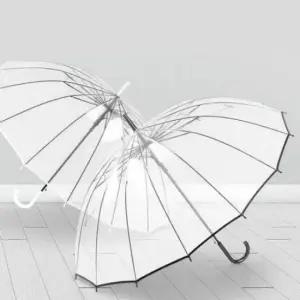 [패션] 투명 장우산 어린이용 8세 16세 튼튼 자동 비닐 대형 우산 판촉용 인쇄 가능