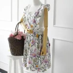 까페앞치마 꽃패턴 셔링 앞치마 프릴 원피스 에이프런 어린이집