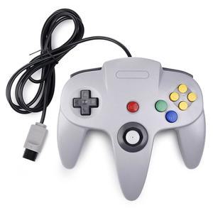 KIWITATA 클래식 N64 컨트롤러, 레트로 유선 원격 조이스틱 게임패드 비디오 게임 시스템 콘솔 그레이 호환