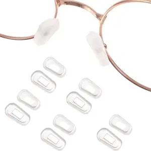 신조듀즈 6쌍 안경 코 패드 커버 패드용 4mm 와이드 홀 클리어 실리콘 소프트 쿠션 슬립온 보호 브릿지