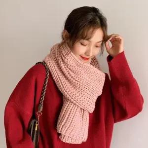 와이드 뜨개 니트 목도리 1P 겨울 데일리 머플러 보온 WFGG6LK