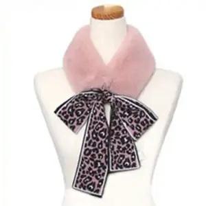 여성 풍성한 리본 퍼목도리 1P 겨울 보온 머플러 방한 WFGG6LJ