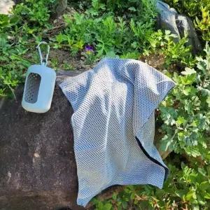 실리콘케이스 쿨타월 카라비너 고리 장식 등산 캠핑