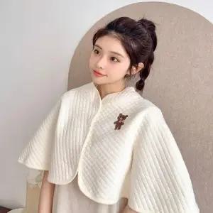 2컬러 사계절 케이프 사무실 학교 어깨숄 곰돌이 망토 WFGCZWD