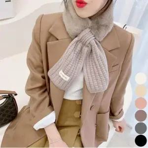 여성 넥워머 방한 목도리 니트 머플러 인조퍼 쁘띠 WFGCZBX