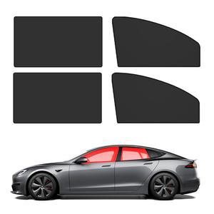 샘윈기어 자동차 창문 그늘막 4PCS 커튼 커버, 아기와 프라이버시를 위한 사이드 윈도우 선 전면 및 후면 유리 99% 자외선 차단 마그네틱 접이식 포드형 탈착식 틴트