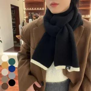 솔리드 깔끔한 무지 머플러 목도리 여성 넥워머 WFGCMJJ