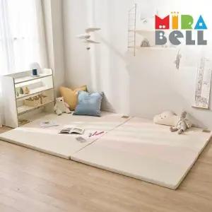 [미라벨] 카라 실리케어 아기유아 층간소음 놀이방 4단 항균형 폴더매트 120X160 핑크그레이