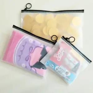 (화이트) 16x13cm 투명지퍼백 가방정리 소품파우치 정리백