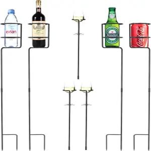 Urban Deco 대용량 음료 홀더 7개 세트 야외 정원 말뚝 4개 팩 + 여분 3개