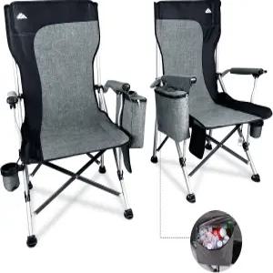 Ablazer 2팩 캠핑 의자 휴대용 사냥 350파운드 캠핑용 오버사이즈 헤비 듀티 접이식 패딩 시트 야외 잔디