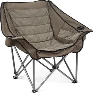 탈착식 발 포켓이 있는 오버사이즈 풀 패딩 캠핑 의자 여름 겨울 야외 얼음 낚시 사냥 RV 컵 홀더 XL 400