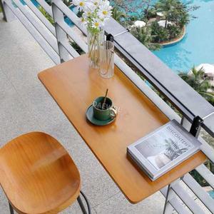 베란다 난간 테이블 걸이 카페 테라스 60X35CM 브래킷 블랙 접이식 창틀