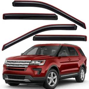 라이트로닉 초강력 내구성 클립온 인채널 오토 벤트 윈도우 바이저 2011-2019 포드 익스플로러 자외선 차단