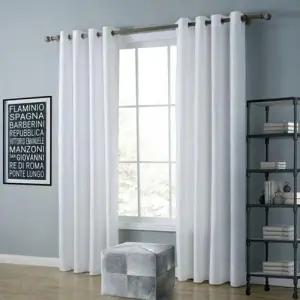 암막커튼 화이트 아일릿 2장 커튼끈 트왈라잇 베란다 WFGGZCJ