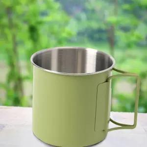 캠핑컵 스텐컵 캠핑용컵 350ml 스텐 카키