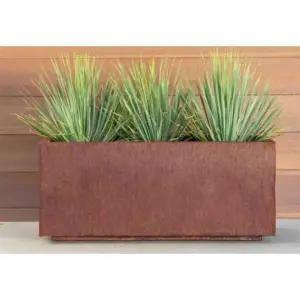 플랜트박스 대형 대형화분 녹슨 식물 경계 야외